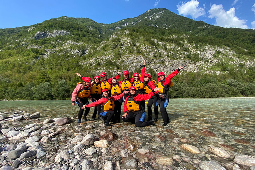 rafting on the soca river