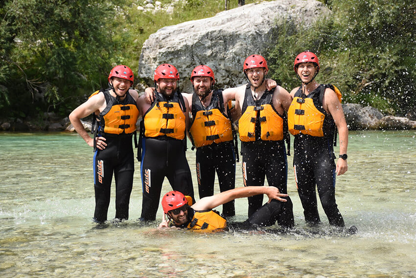 group picture after the rafting tour