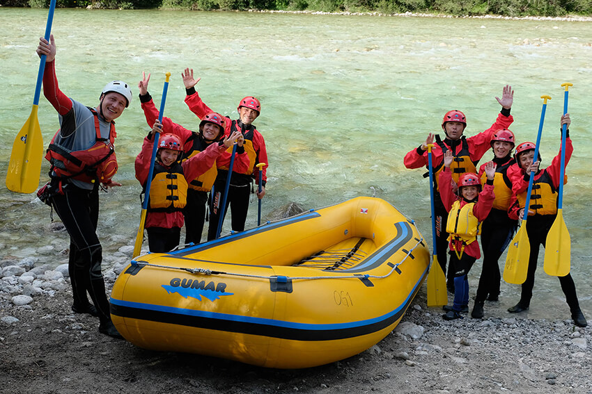 rafting with children